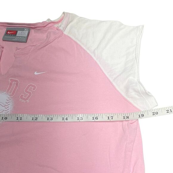 Pink and White Nike Cincinnati Reds Short Sleeve Baseball Tee - Picture 4 of 6